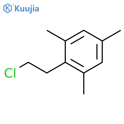 2-(2-chloroethyl)-1,3,5-trimethylbenzene structure