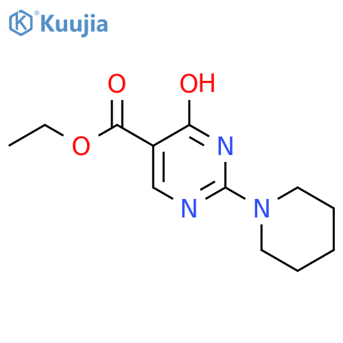 Ethyl 4-hydroxy-2-(piperidin-1-yl)pyrimidine-5-carboxylate structure