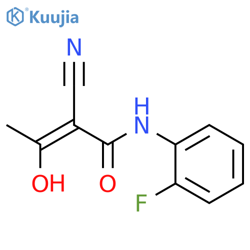 2-Butenamide, 2-cyano-N-(2-fluorophenyl)-3-hydroxy-, (2Z)- structure