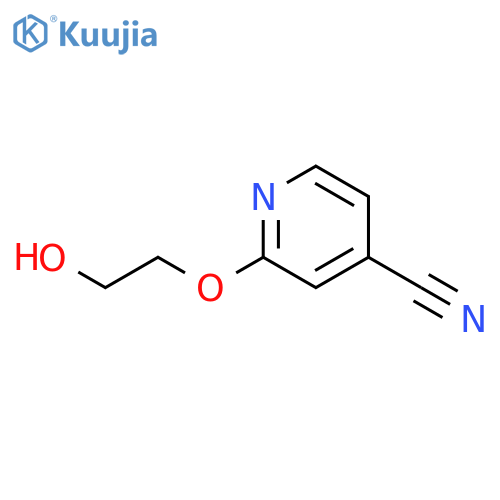 2-(2-hydroxyethoxy)isonicotinonitrile structure