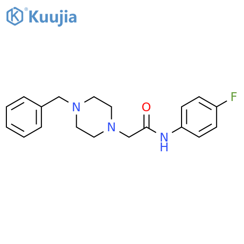 1-Piperazineacetamide,N-(4-fluorophenyl)-4-(phenylmethyl)- structure