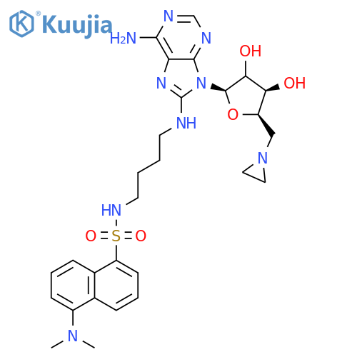 8-Amino1”-(N”-dansyl)-4”-aminobutyl-5’-(1-aziridinyl)-5’-deoxy Adenosine structure