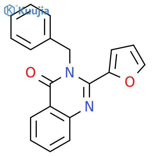 4(3H)-Quinazolinone, 2-(2-furanyl)-3-(phenylmethyl)- structure