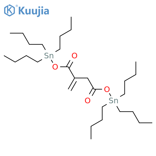 Butanedioic acid,2-methylene-, 1,4-bis(tributylstannyl) ester structure