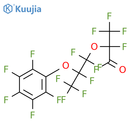 Propanoyl fluoride,2,3,3,3-tetrafluoro-2-[1,1,2,3,3,3-hexafluoro-2-(2,3,4,5,6-pentafluorophenoxy)propoxy]- structure