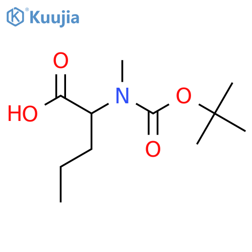 2-{(tert-butoxy)carbonyl(methyl)amino}pentanoic acid structure