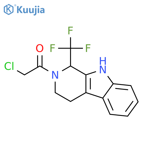 Ethanone,2-chloro-1-[1,3,4,9-tetrahydro-1-(trifluoromethyl)-2H-pyrido[3,4-b]indol-2-yl]- structure