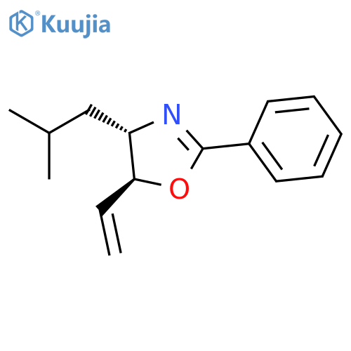 Oxazole, 5-ethenyl-4,5-dihydro-4-(2-methylpropyl)-2-phenyl-, (4S,5S)- structure
