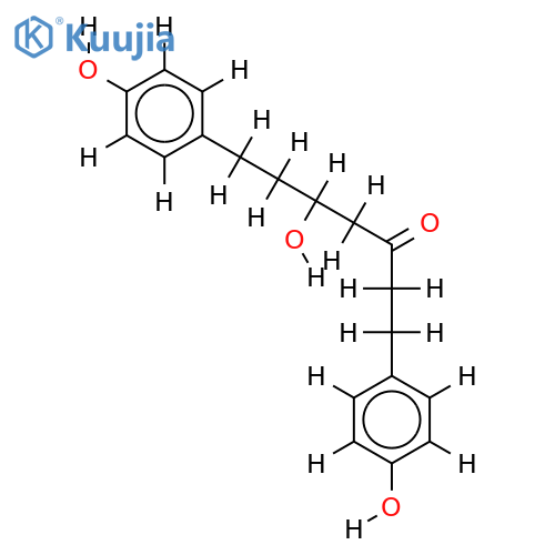 (+/-)-5-hydroxy-1,7-bis-(4'-hydroxyphenyl)-3-heptanone structure
