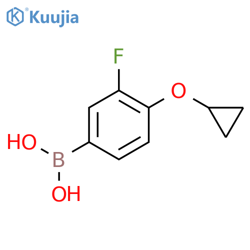 B-[4-(Cyclopropyloxy)-3-fluorophenyl]boronic acid structure