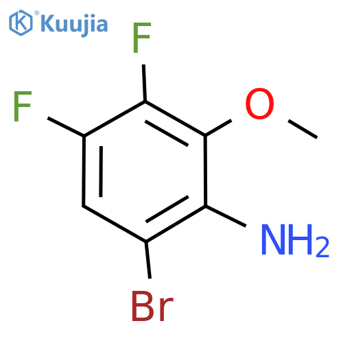 6-Bromo-3,4-difluoro-2-methoxyaniline structure