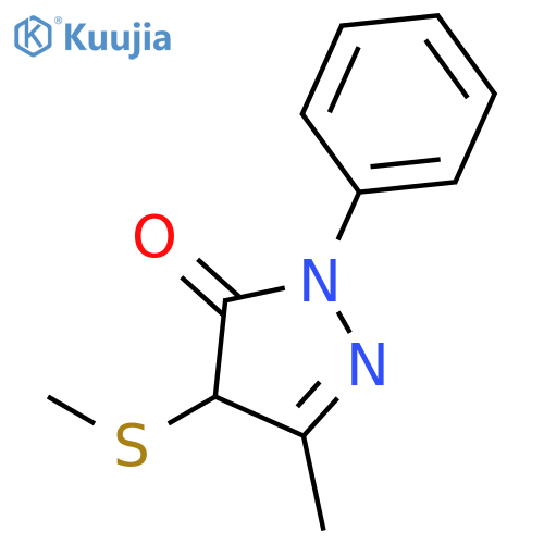3H-Pyrazol-3-one, 2,4-dihydro-5-methyl-4-(methylthio)-2-phenyl- structure