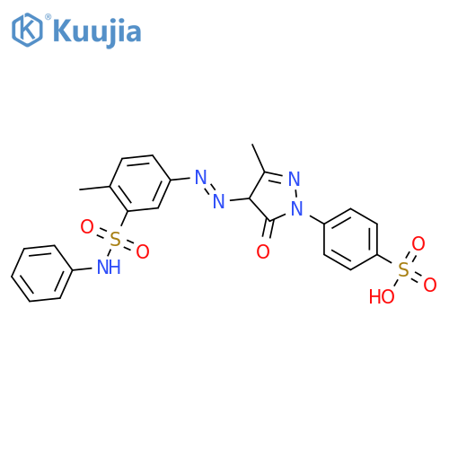 Benzenesulfonic acid,4-[4,5-dihydro-3-methyl-4-[2-[4-methyl-3-[(phenylamino)sulfonyl]phenyl]diazenyl]-5-oxo-1H-pyrazol-1-yl]- structure