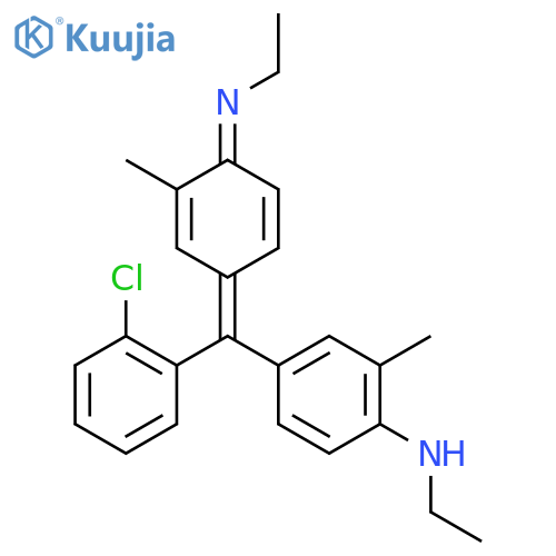 4-[(2-chlorophenyl)-(4-ethylimino-3-methyl-cyclohexa-2,5-dien-1-ylidene)methyl]-N-ethyl-2-methyl-aniline structure