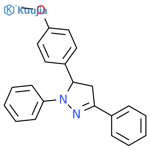 5-(4-methoxyphenyl)-1,3-diphenyl-4,5-dihydro-1H-pyrazole structure