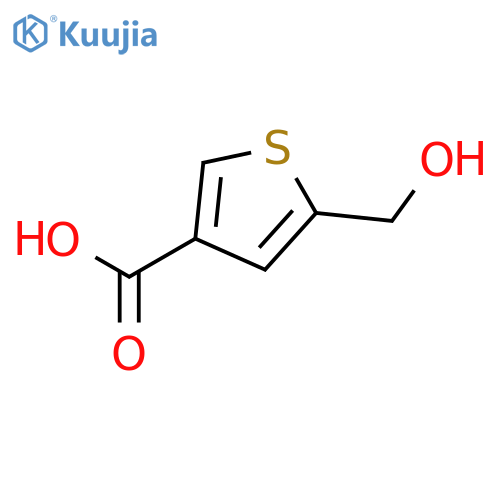 5-(hydroxymethyl)thiophene-3-carboxylic acid structure