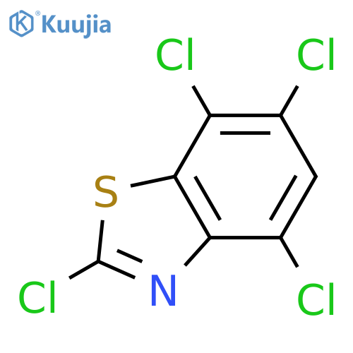 2,4,6,7-Tetrachloro-1,3-benzothiazole structure