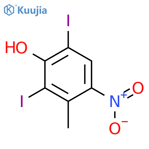 Phenol, 2,6-diiodo-3-methyl-4-nitro- structure