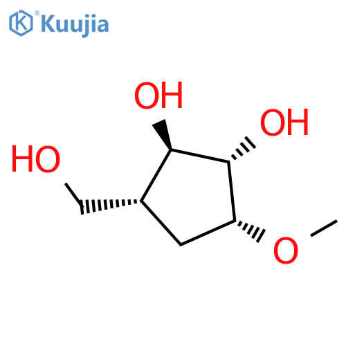1,2-Cyclopentanediol, 3-(hydroxymethyl)-5-methoxy-, (1S,2R,3R,5R)- structure