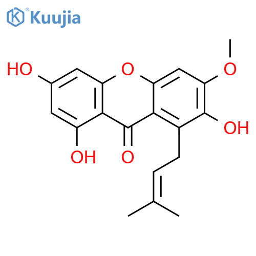 1,3,7-trihydroxy-6-methoxy-8-prenylxanthone structure