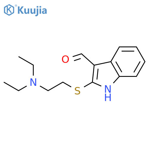 1H-Indole-3-carboxaldehyde, 2-[[2-(diethylamino)ethyl]thio]- structure