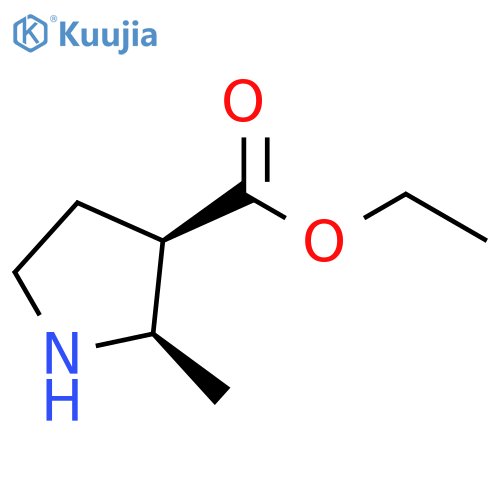 cis-2-Methyl-pyrrolidine-3-carboxylic acid ethyl ester structure