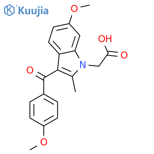 1H-Indole-1-aceticacid, 6-methoxy-3-(4-methoxybenzoyl)-2-methyl- structure