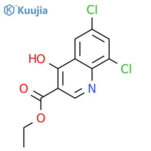 Ethyl 6,8-dichloro-4-hydroxyquinoline-3-carboxylate structure