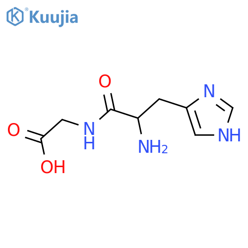 (S)-2-(2-Amino-3-(1H-imidazol-4-yl)propanamido)acetic acid structure