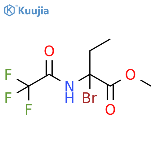 Butanoic acid, 2-bromo-2-[(trifluoroacetyl)amino]-, methyl ester structure