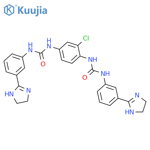 Urea,N,N''-(2-chloro-1,4-phenylene)bis[N'-[3-(4,5-dihydro-1H-imidazol-2-yl)phenyl]-,dihydrochloride (9CI) structure