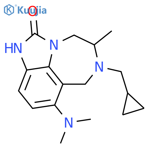 Imidazo[4,5,1-jk][1,4]benzodiazepin-2(1H)-one,6-(cyclopropylmethyl)-8-(dimethylamino)-4,5,6,7-tetrahydro-5-methyl- structure