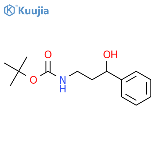 Tert-Butyl (3-hydroxy-3-phenylpropyl)carbamate structure