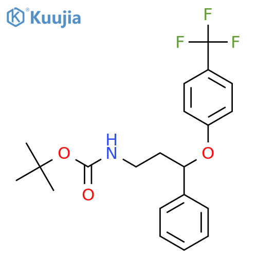 Tert-Butyl 3-(4-(trifluoromethyl)phenoxy)-3-phenylpropylcarbamate structure