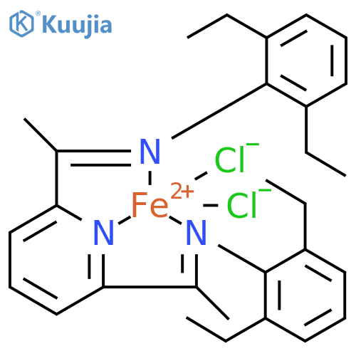 Iron, dichloro[N,N'-[(2,6-pyridinediyl-κN)diethylidyne]bis[2,6-diethylbenzenamine-κN]]- structure