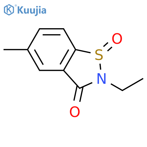 1,2-Benzisothiazol-3(2H)-one,2-ethyl-5-methyl-, 1-oxide structure