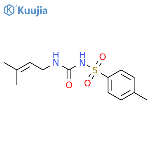 Benzenesulfonamide,4-methyl-N-[[(3-methyl-2-buten-1-yl)amino]carbonyl]- structure