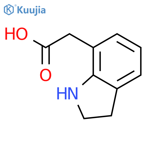 1H-Indole-7-aceticacid, 2,3-dihydro- structure
