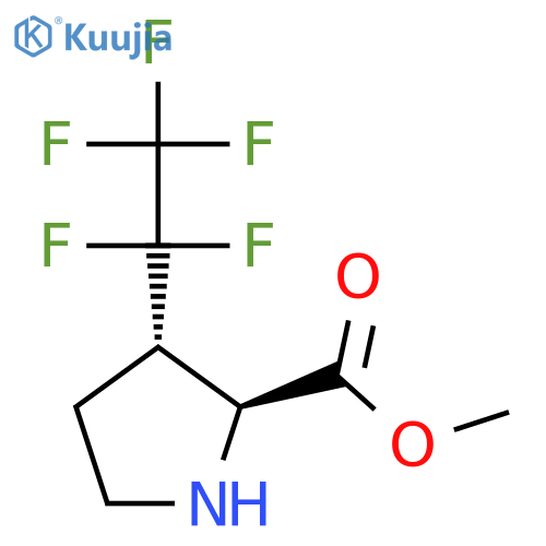 methyl (2S,3S)-3-(1,1,2,2,2-pentafluoroethyl)pyrrolidine-2-carboxylate structure