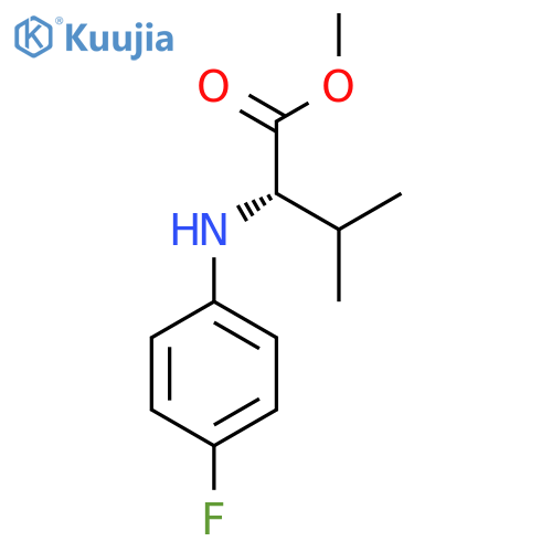 methyl (2S)-2-(4-fluorophenyl)amino-3-methylbutanoate structure