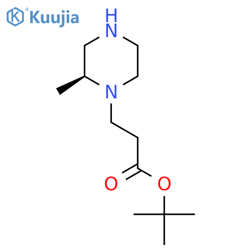 tert-butyl 3-(2S)-2-methylpiperazin-1-ylpropanoate structure