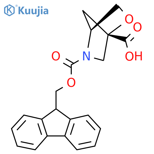 (1S,4S)-5-{(9H-fluoren-9-yl)methoxycarbonyl}-2-oxa-5-azabicyclo2.2.1heptane-1-carboxylic acid structure