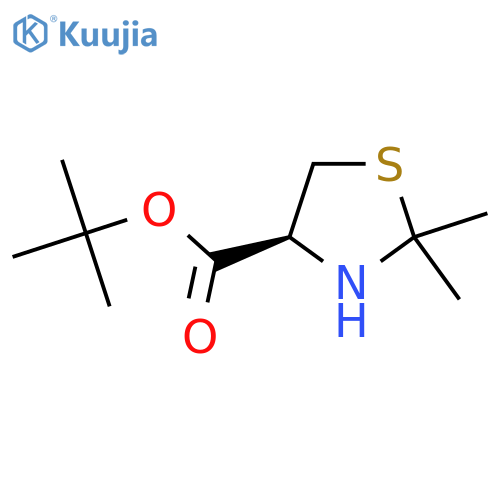 tert-butyl (4S)-2,2-dimethyl-1,3-thiazolidine-4-carboxylate structure
