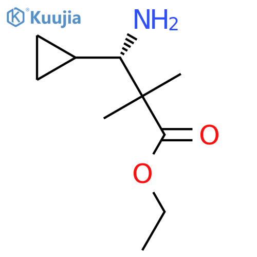 ethyl (3S)-3-amino-3-cyclopropyl-2,2-dimethylpropanoate structure