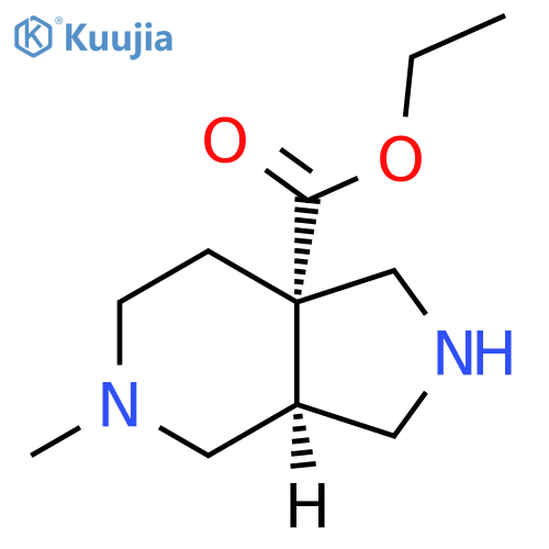 rac-ethyl (3aR,7aR)-5-methyl-octahydro-1H-pyrrolo3,4-cpyridine-7a-carboxylate structure