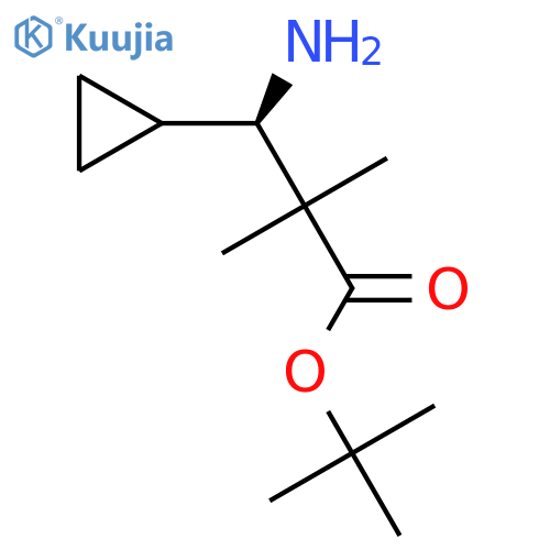 tert-butyl (3R)-3-amino-3-cyclopropyl-2,2-dimethylpropanoate structure