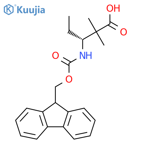 (3R)-3-({[(9H-fluoren-9-yl)methoxy]carbonyl}amino)-2,2-dimethylpentanoic acid structure