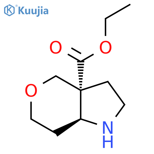rac-ethyl (3aR,7aS)-octahydropyrano[4,3-b]pyrrole-3a-carboxylate structure