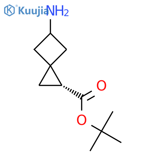 rac-tert-butyl (1R,3r,5S)-5-aminospiro[2.3]hexane-1-carboxylate structure