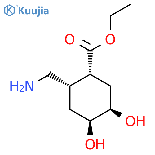 ethyl (1RS,2SR,4RS&,5SR&)-2-(aminomethyl)-4,5-dihydroxycyclohexane-1-carboxylate structure